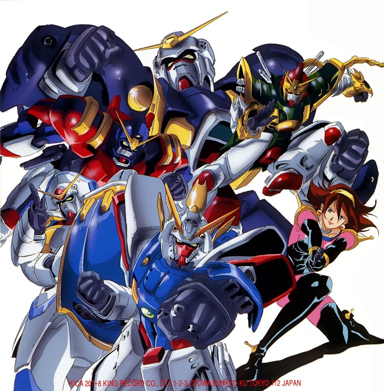 Gundam Mechs and Pilot — Blue