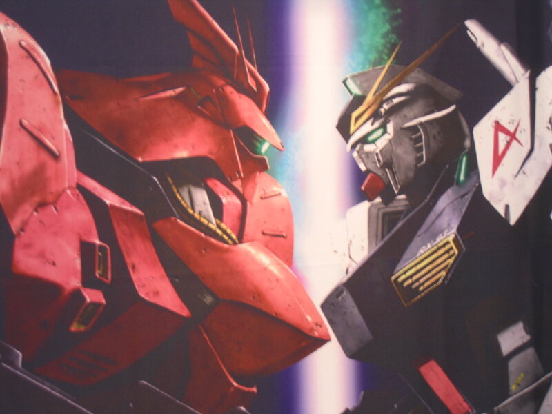 Gundam mechs face off
