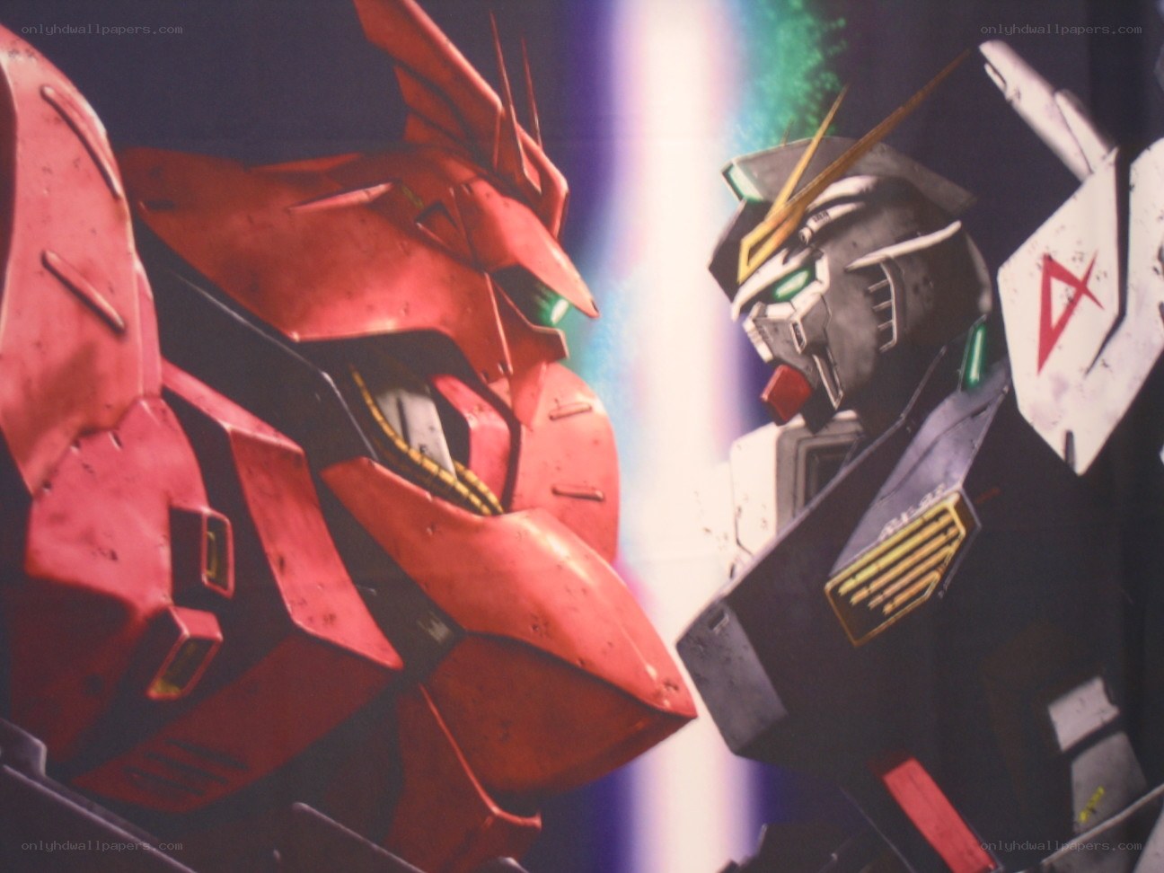 Gundam mechs face off