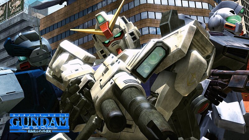 Gundam Mechs in City — Gray