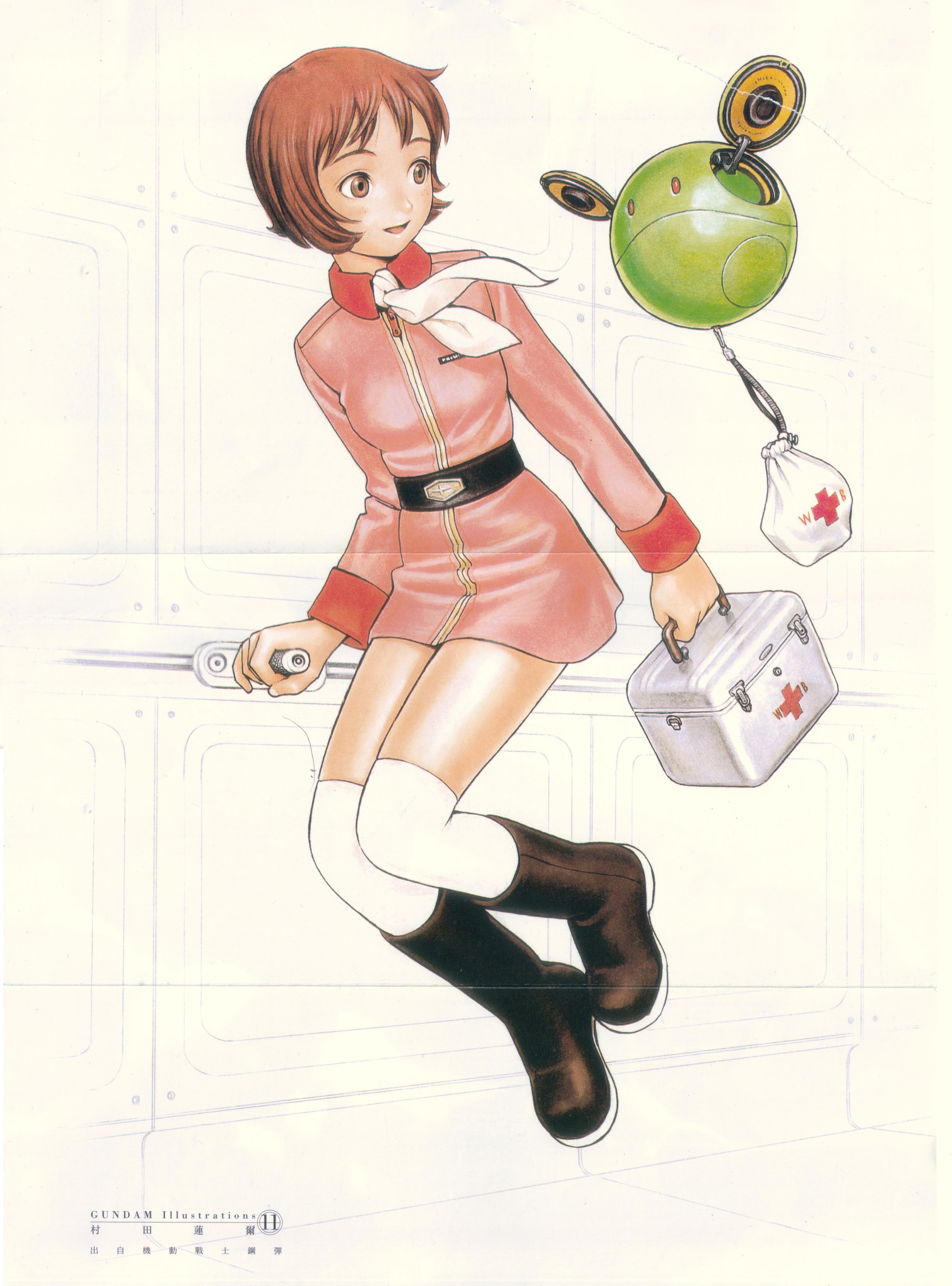Gundam nurse character illustration