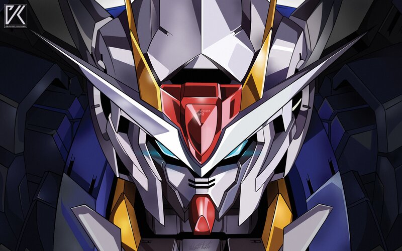 Gundam Robot Head — White, Dramatic