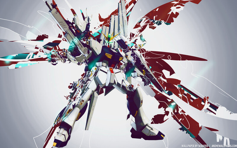 Gundam Robot in Action — White