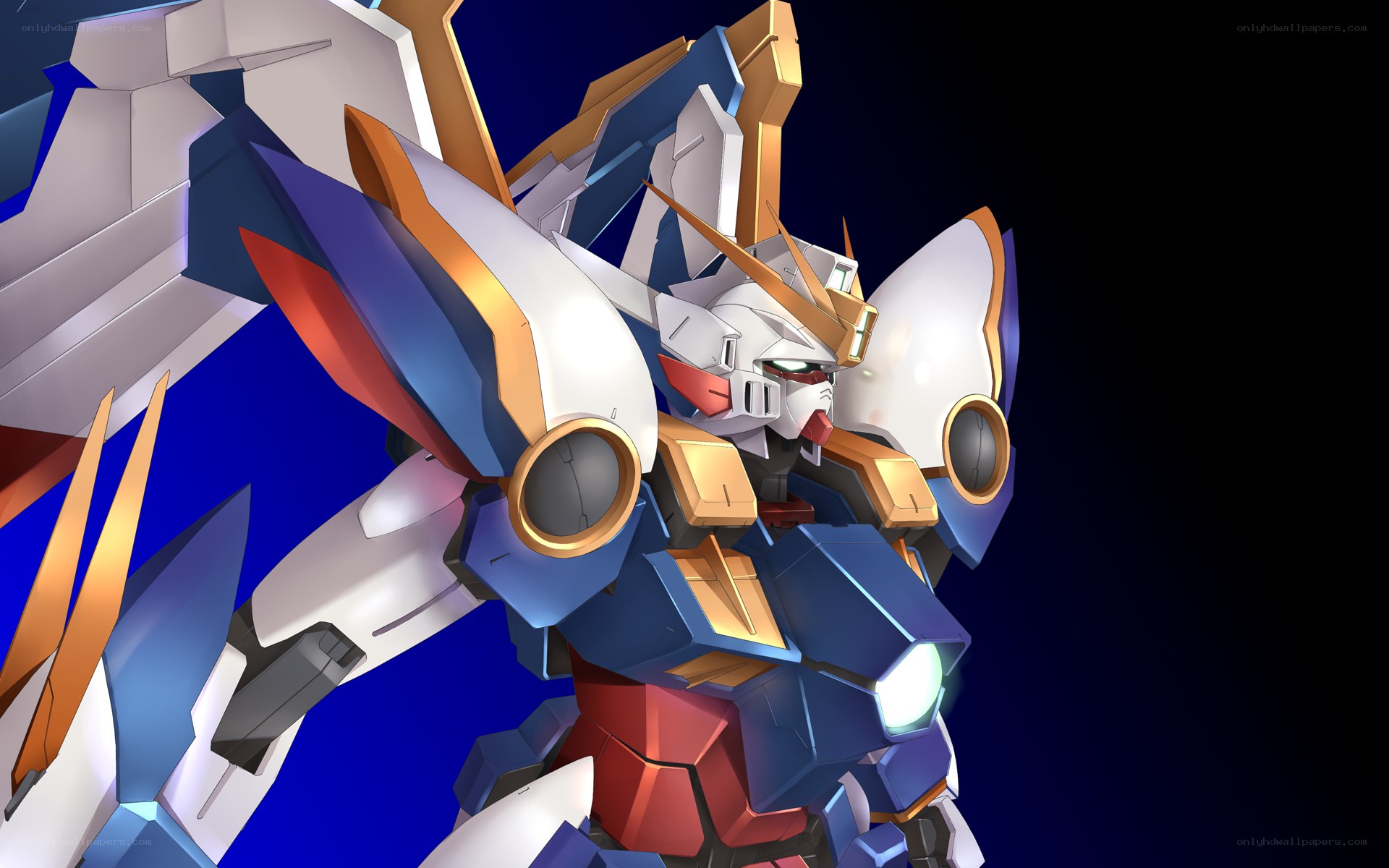 Gundam robot in dynamic pose