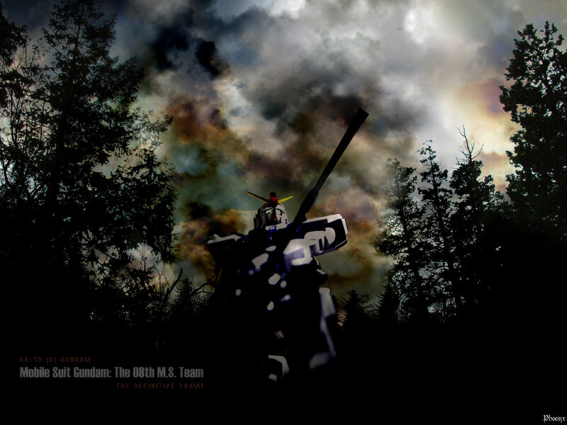 Gundam Robot in Forest — Black