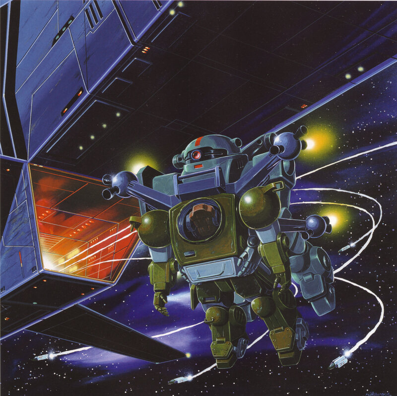 Gundam robot in space
