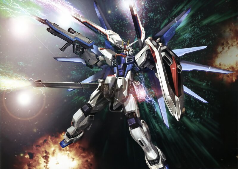 Gundam Robot in Space — White, Dramatic