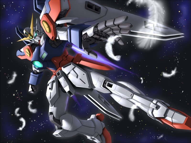 Gundam Robot in Space — White