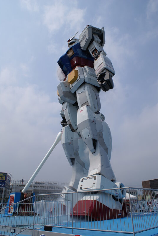 Gundam statue at festival