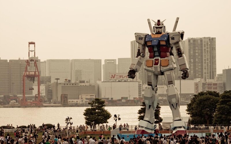 Gundam Statue in Park