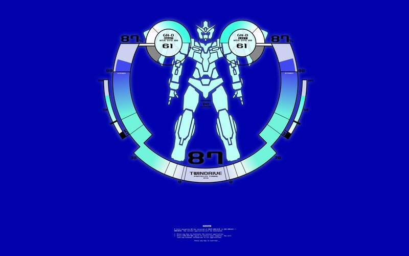 Gundam system error screen