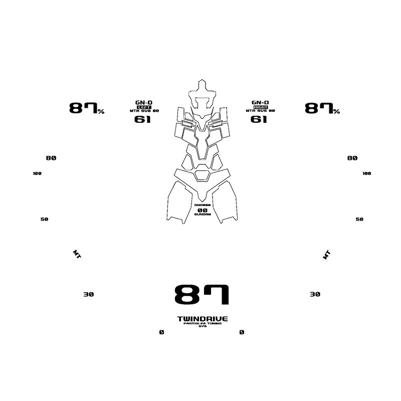 Gundam-themed digital clock