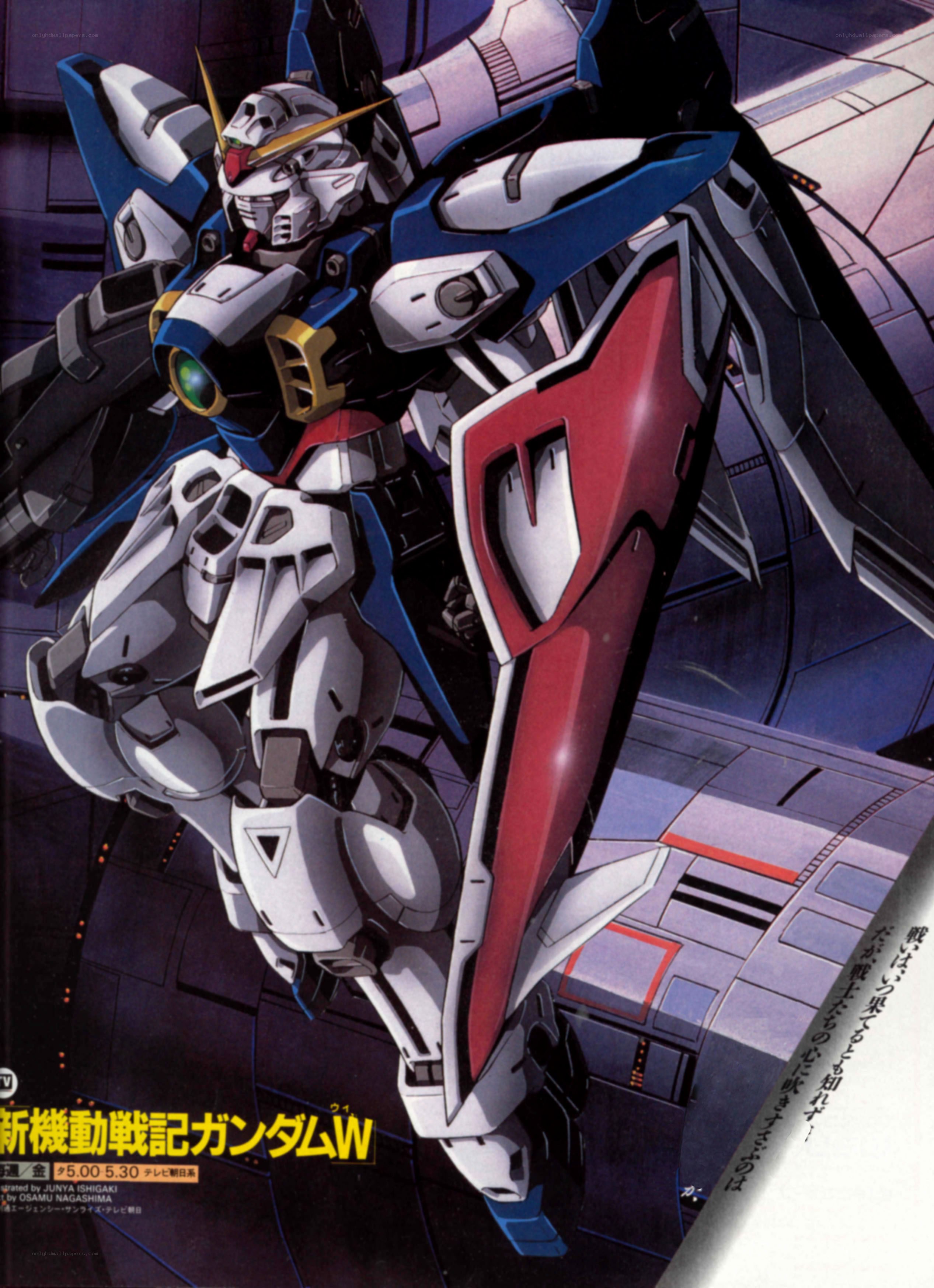 Gundam W in a hangar
