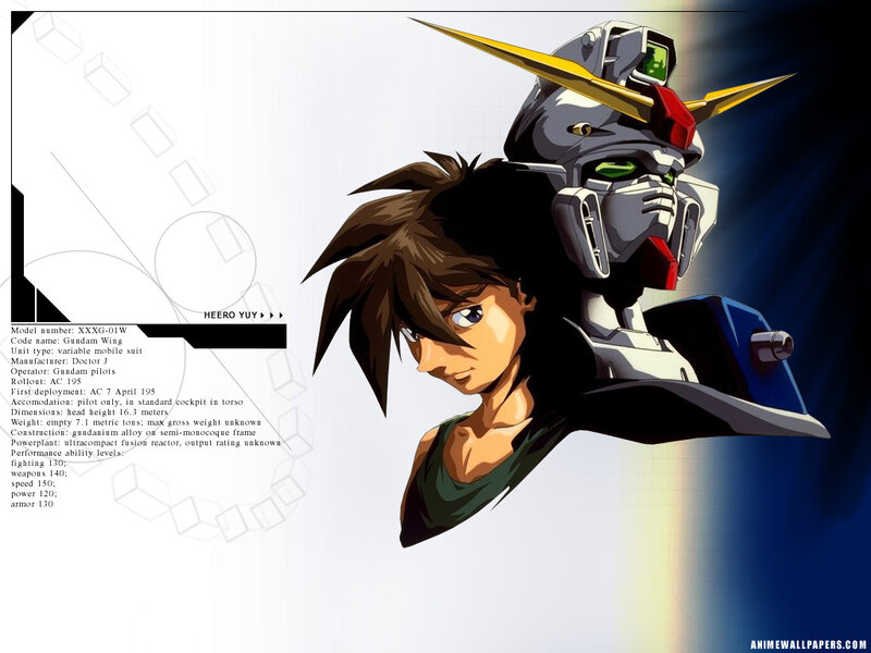 Gundam Wing character and mobile suit