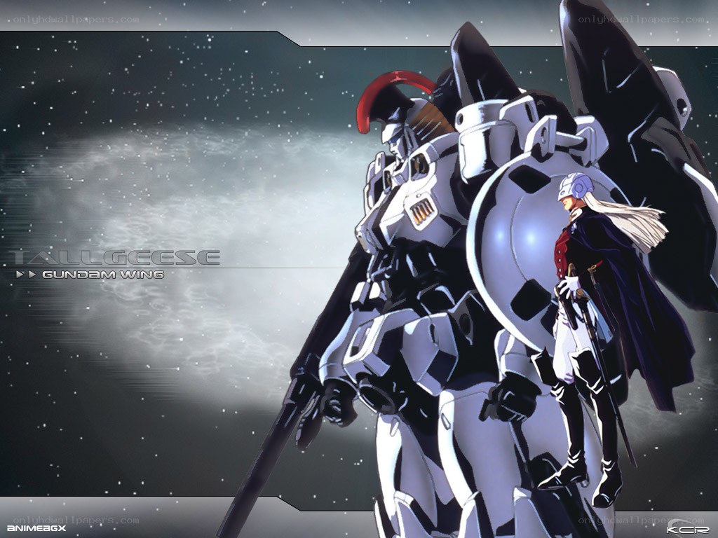 Gundam Wing character with mobile suit