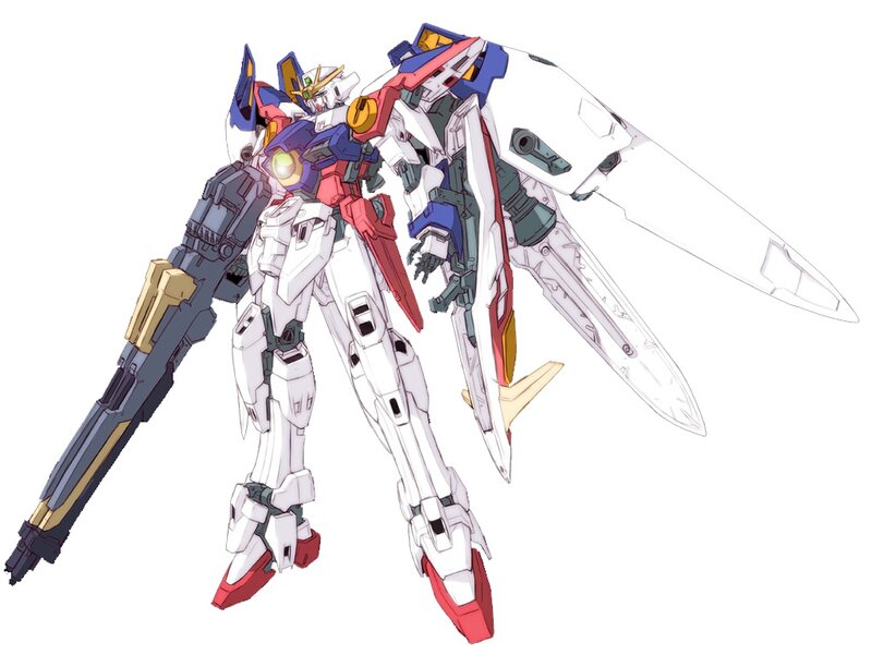 Gundam with beam rifle and sword