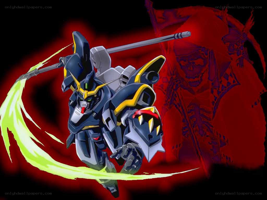 Gundam with glowing sword