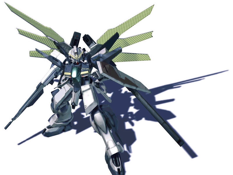 Gundam with green wings