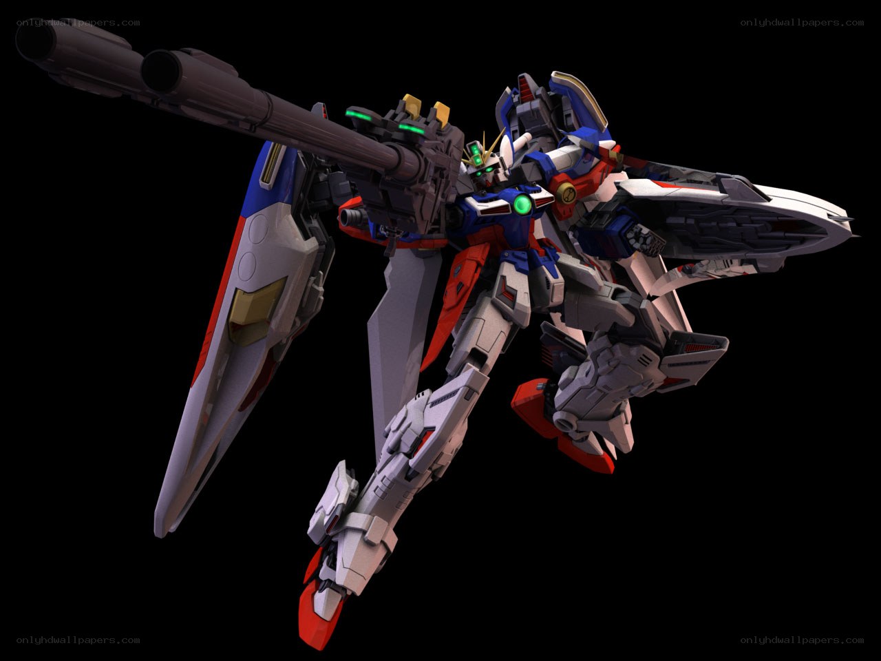 Gundam with large cannon