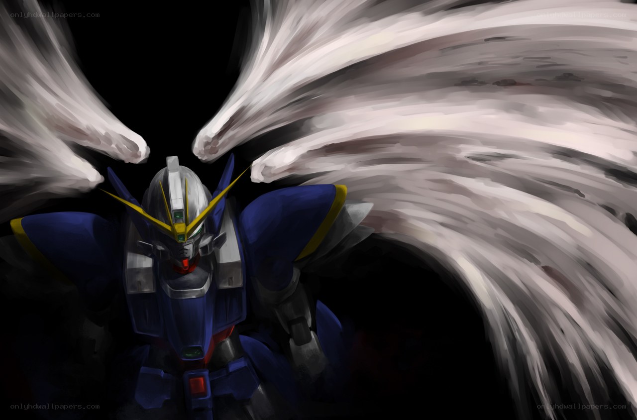 Gundam with wing-like thrusters