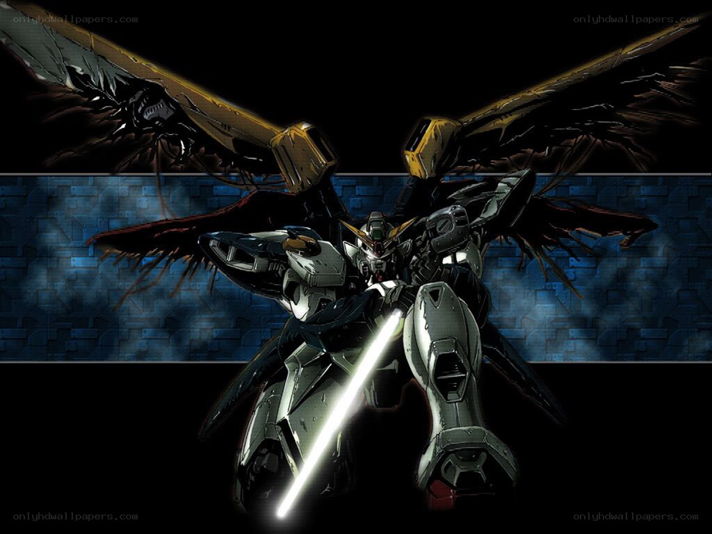 Gundam with wings and sword