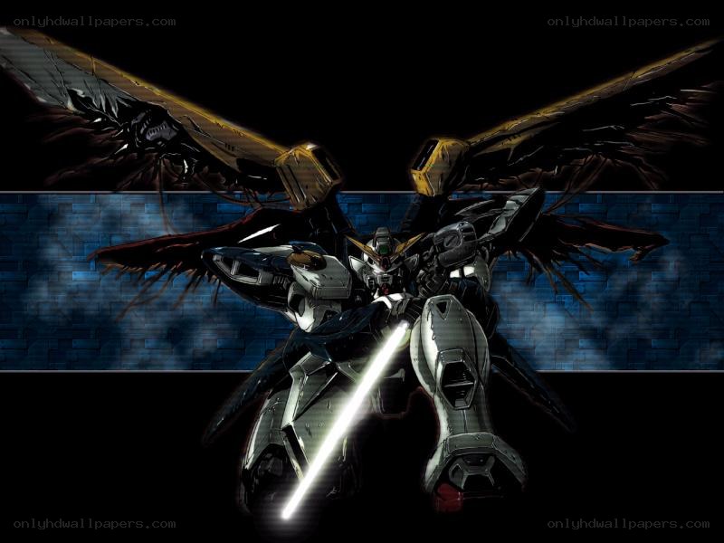 Gundam with wings and sword