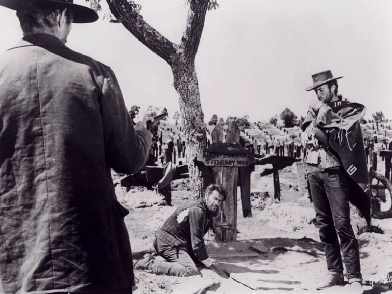 Gunfight in a graveyard