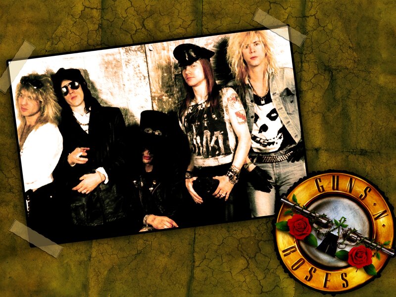 Guns N' Roses Band Photo — Brown