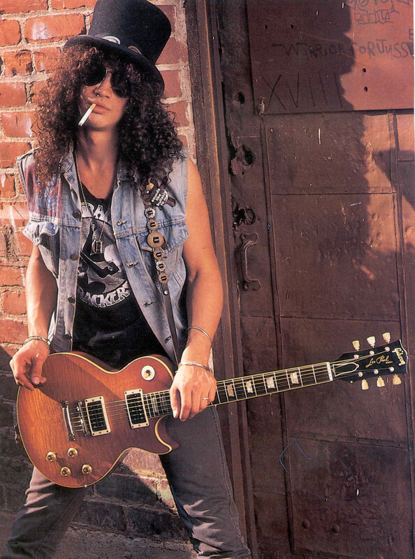 Guns N' Roses guitarist with guitar