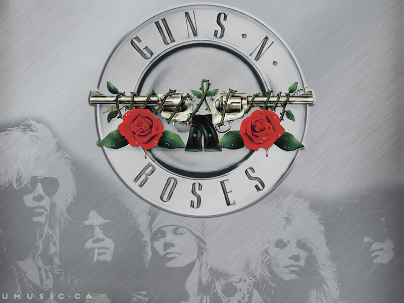 Guns N' Roses logo with roses