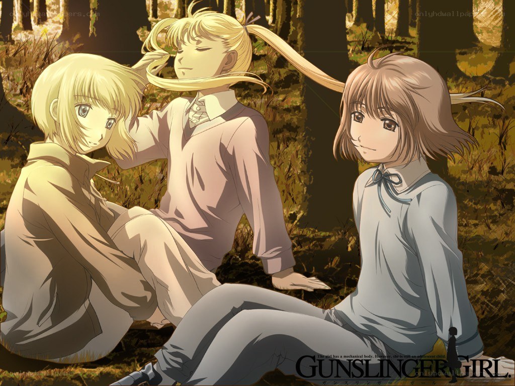 Gunslinger Girl characters in forest