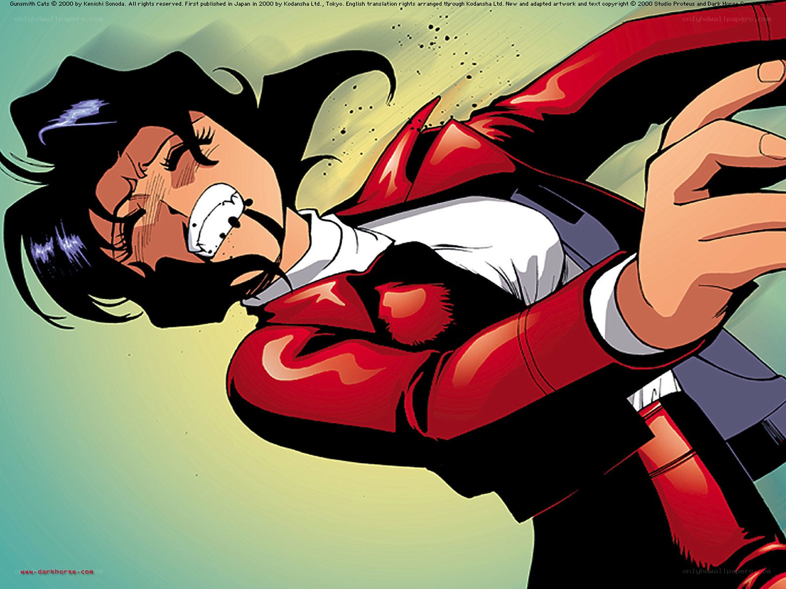 Gunsmith Cats character in action
