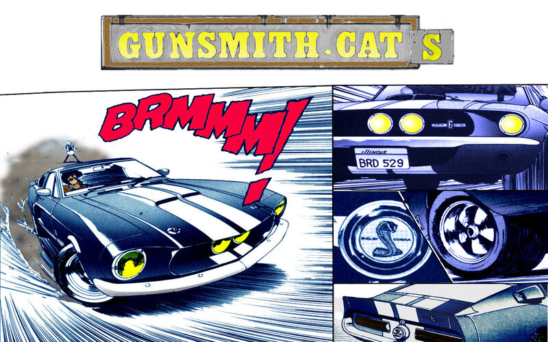 Gunsmith Cats comic art