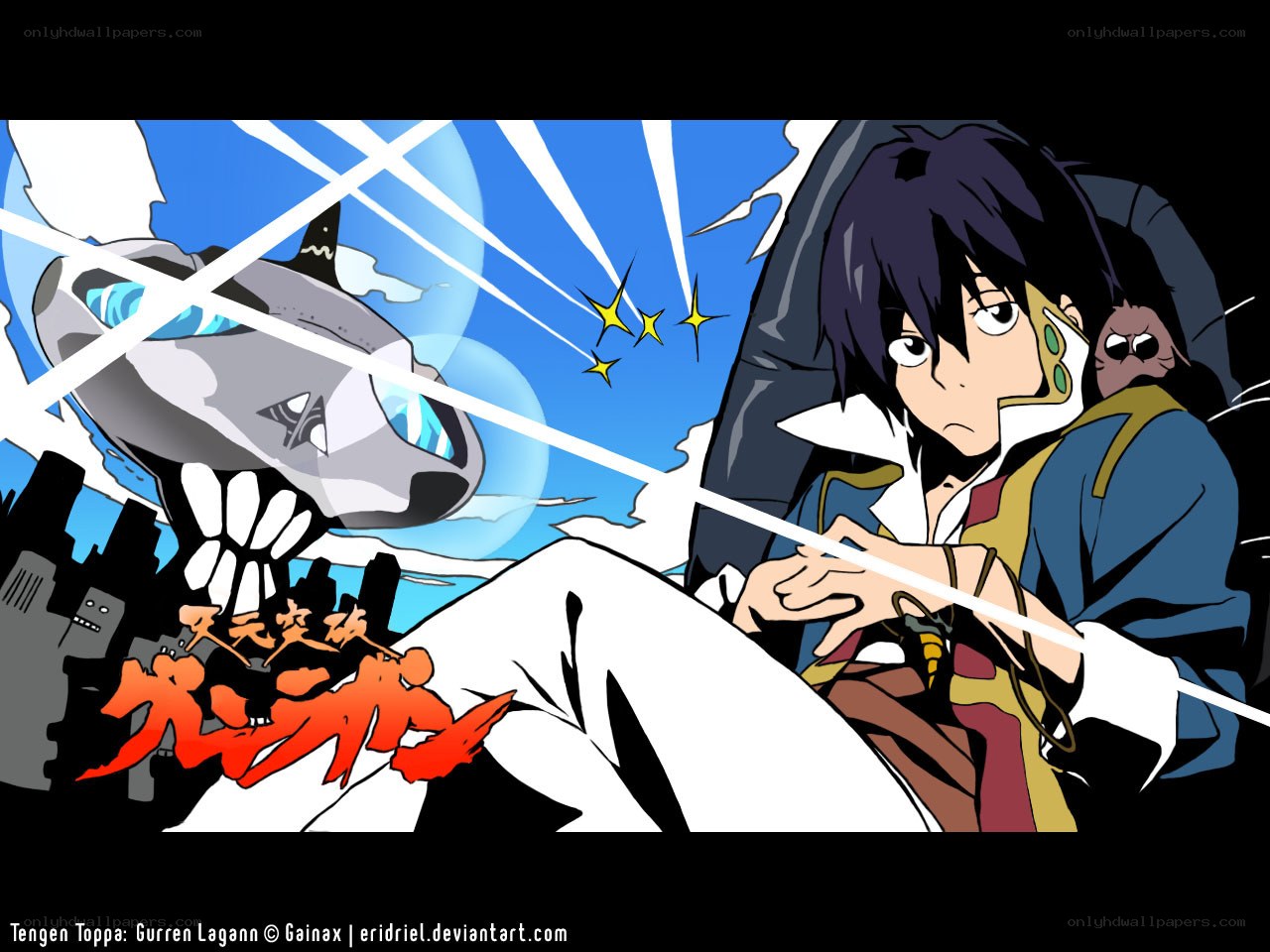 Gurren Lagann action scene