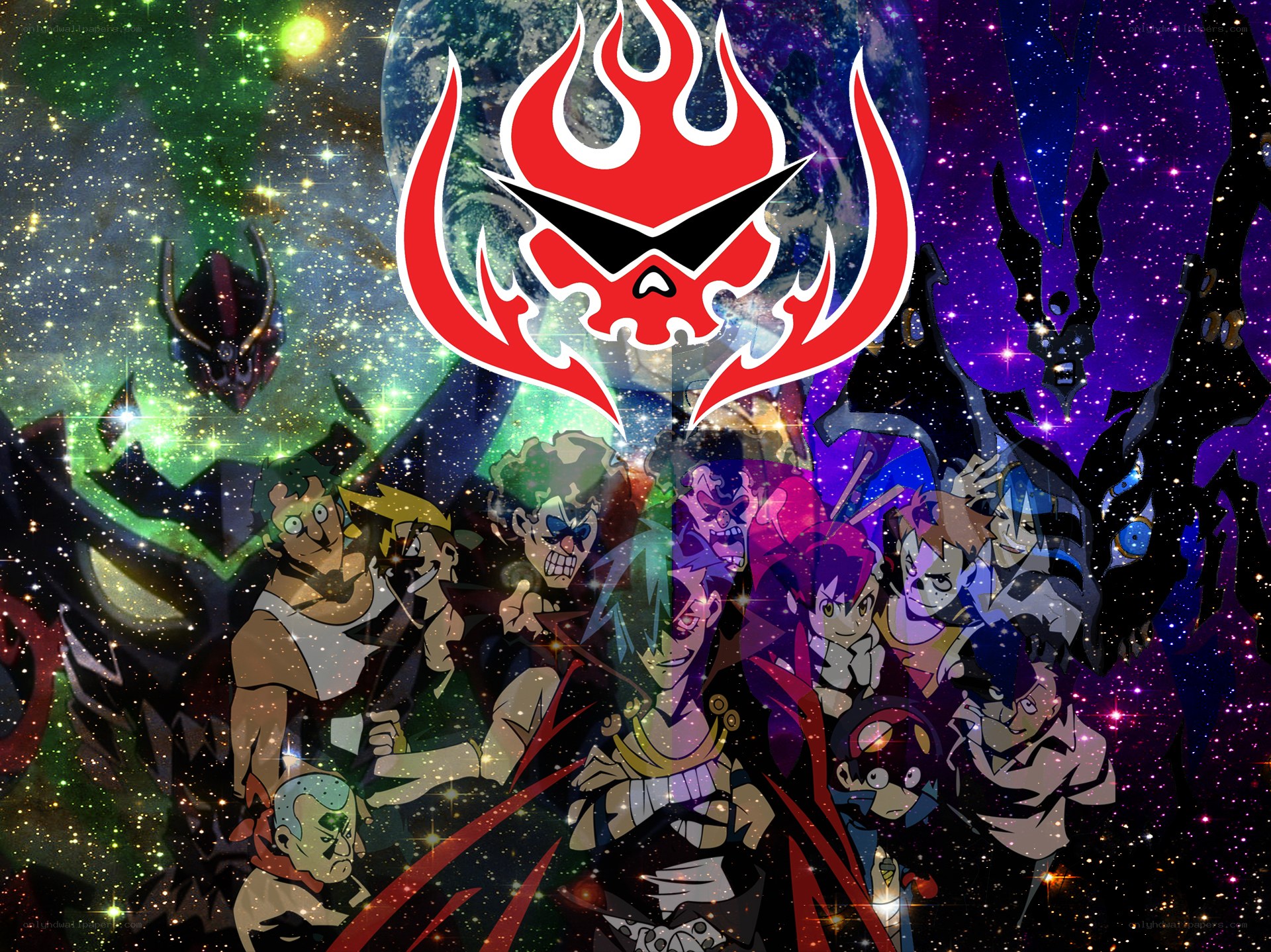 Gurren Lagann characters collage