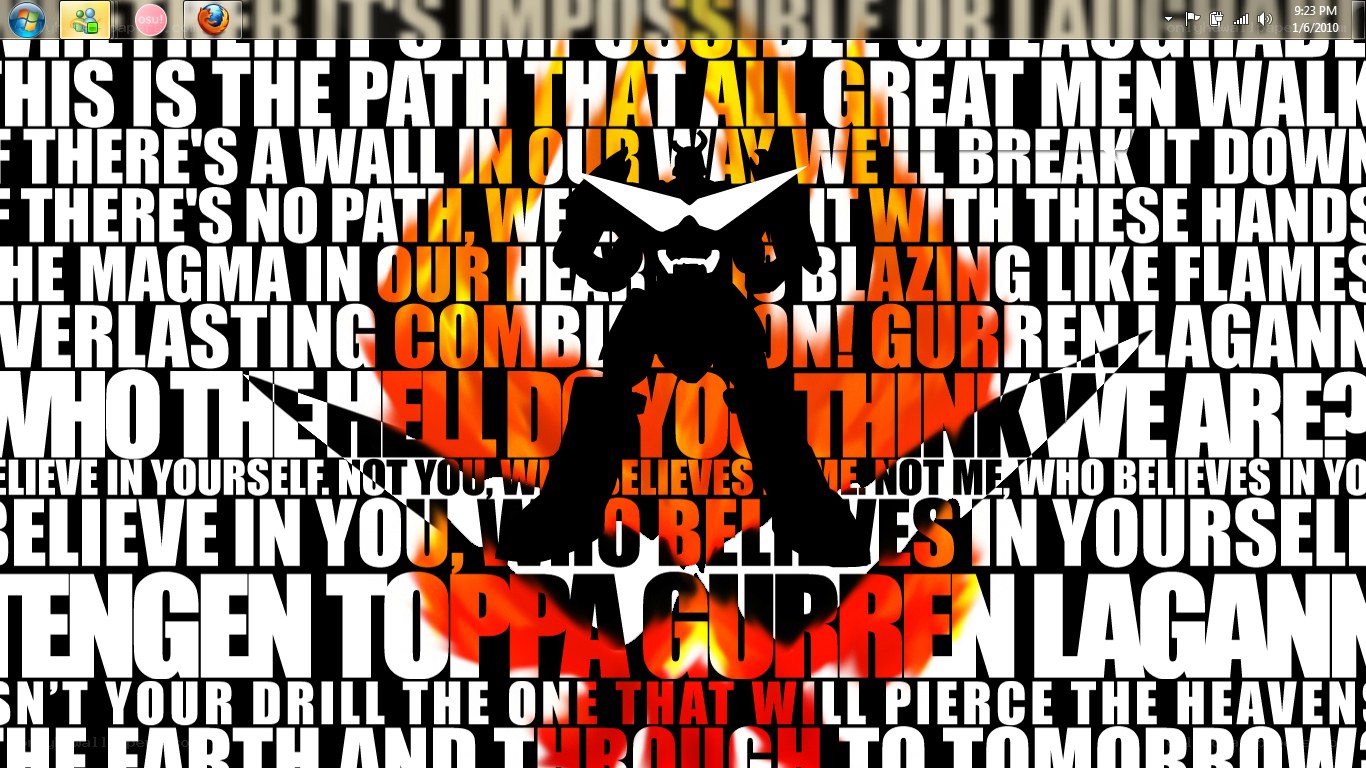 Gurren Lagann quote wallpaper