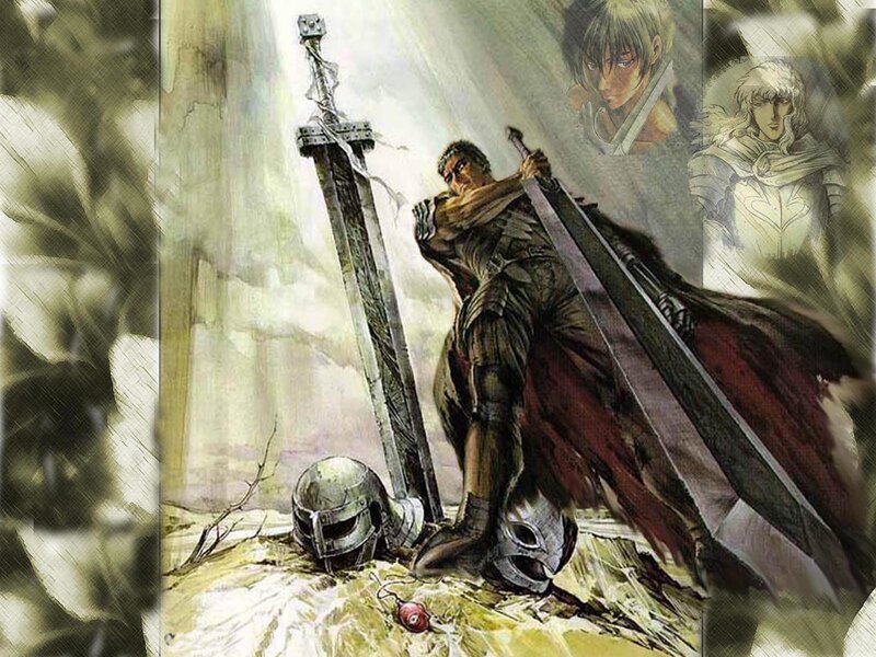 Guts pulling sword from ground