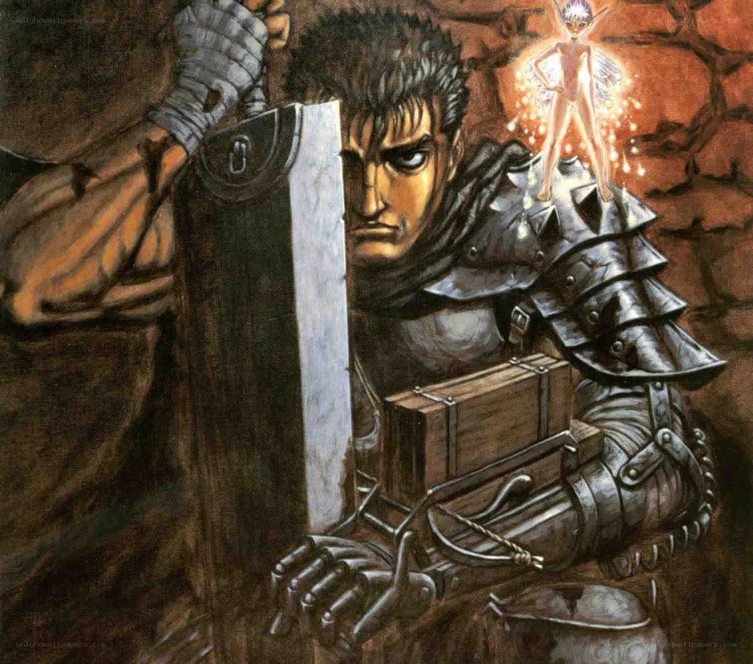 Guts with sword and small figure