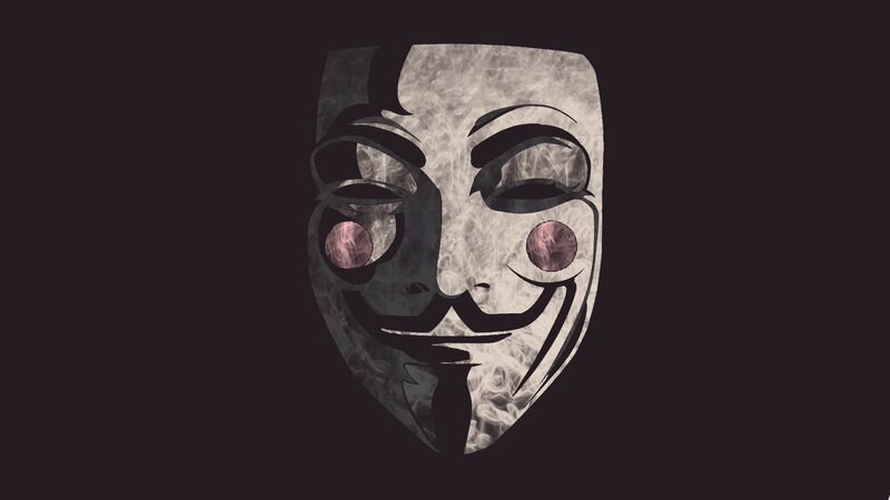 Guy Fawkes Mask — Black, Dark, Digital Art