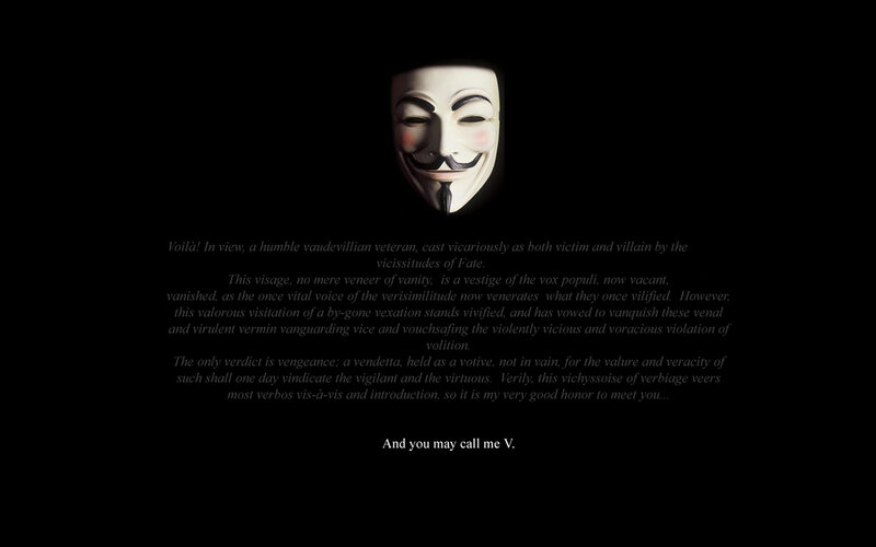 Guy Fawkes Mask — Black, Dramatic, Digital Art, Text