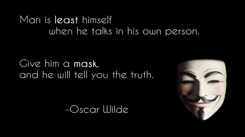 Guy Fawkes Mask — Black, Dramatic, Minimalist