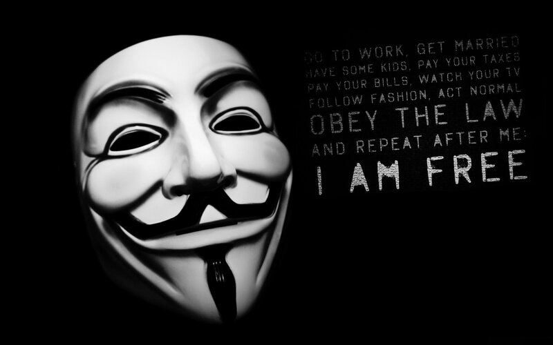 Guy Fawkes Mask — Black, Dramatic, Photograph