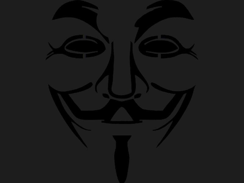 Guy Fawkes Mask — Black, Neutral