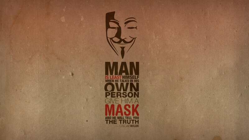 Guy Fawkes Mask — Brown, Dramatic