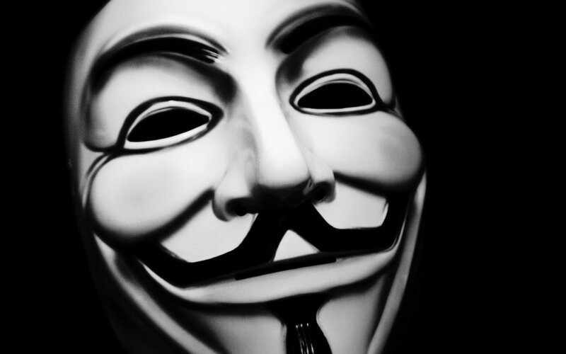 Guy Fawkes mask close-up