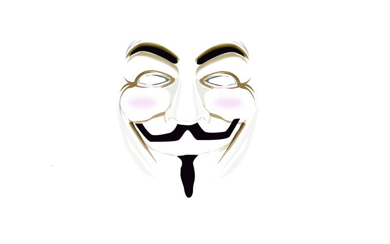 Guy Fawkes mask illustration