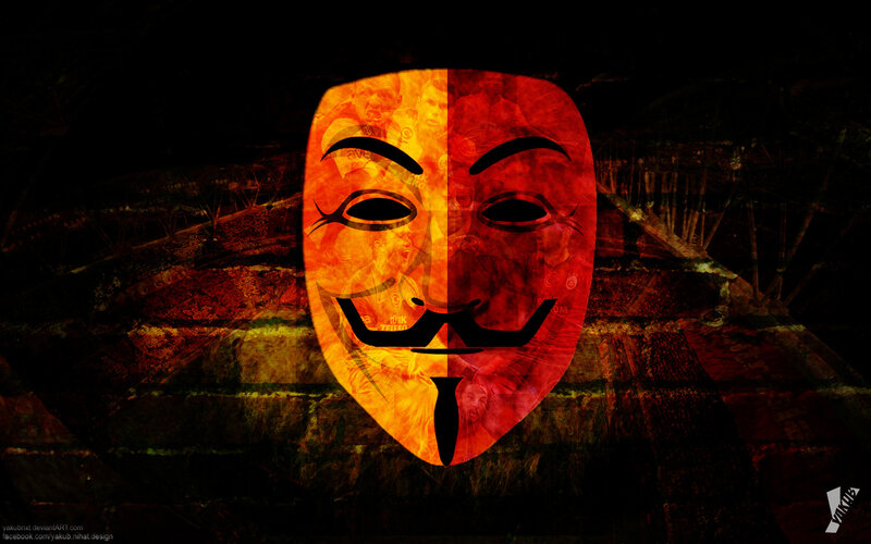 Guy Fawkes Mask — Red, Dramatic