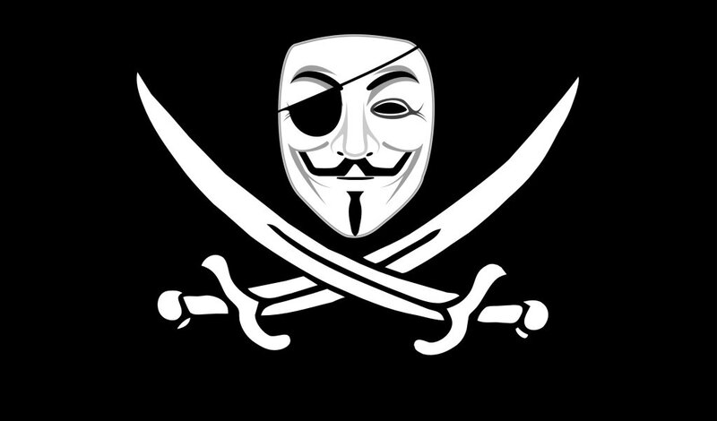 Guy Fawkes mask with swords