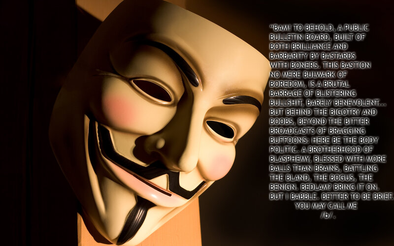 Guy Fawkes mask with text