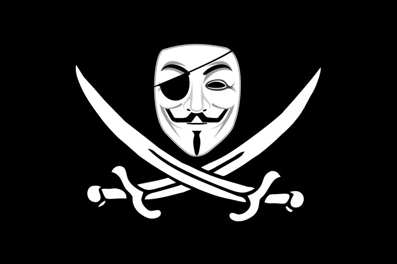 Guy Fawkes pirate flag